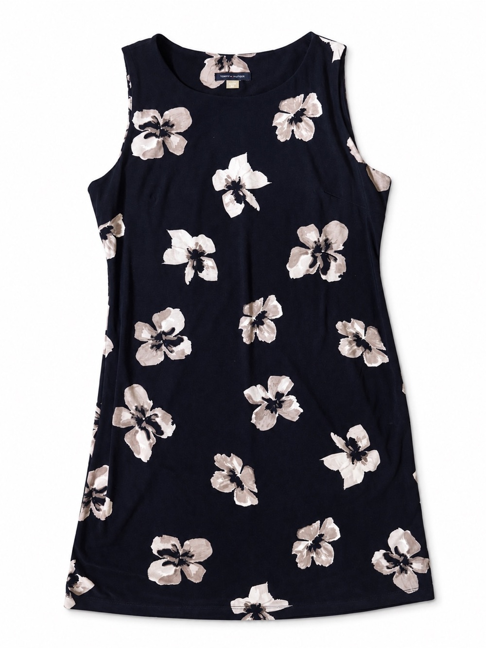 Tommy Hilfiger Size 10P Navy Floral Shift Dress -